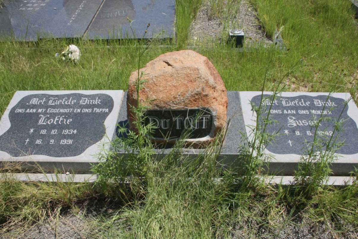 TOIT Loffie, du 1934-1991 &amp; Susan 1942-