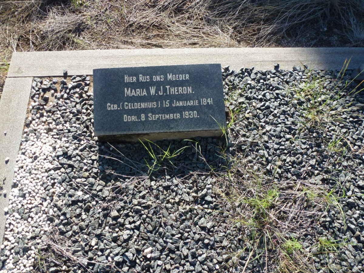 THERON Maria W.J. nee GELDENHUIS 1841-1930