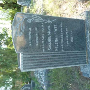 WET Susanna Maria Helena, de nee NEETHLING 1874-1957