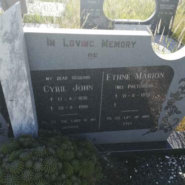 WIT Cyril John, de 1936-1990 &amp; Ethne Marion PRETORIUS 1939-