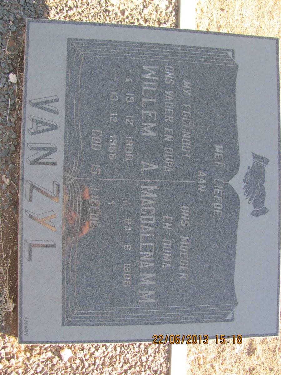 ZYL Willem A., van 1900-1986 &amp; Magdalena M.M. 1906-