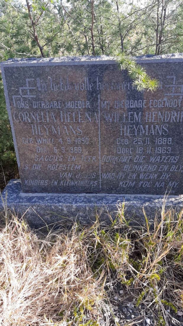 HEYMANS Willem Hendrik 1888-1963 &amp; Cornelia Helena WHITE 1890-1968