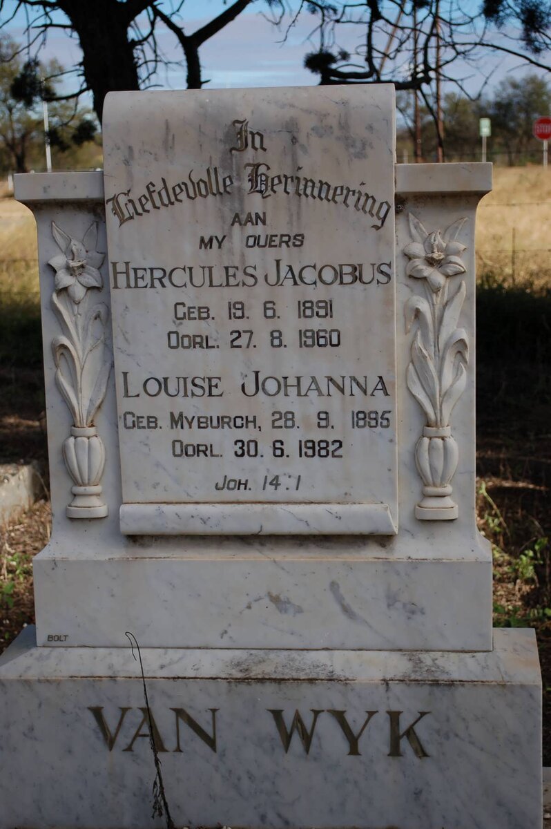 WYK Hercules Jacobus, van 1891-1960 &amp; Louise Johanna MYBURGH 1895-1982