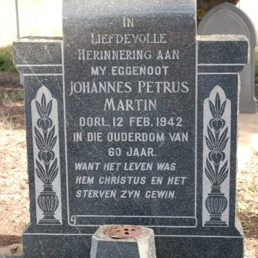 MARTIN Johannes Petrus  -1942