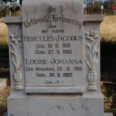 WYK Hercules Jacobus, van 1891-1960 &amp; Louise Johanna MYBURGH 1895-1982