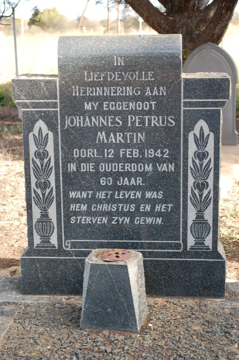 MARTIN Johannes Petrus  -1942