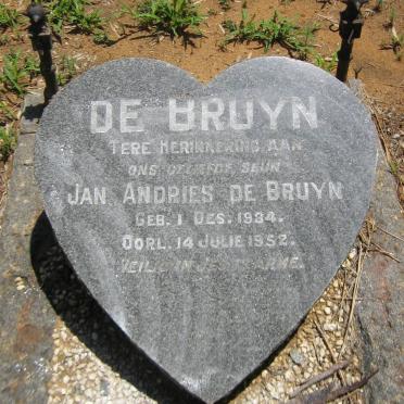 BRUYN Jan Andries, de 1934-1952