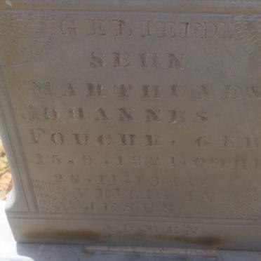 FOUCHE Marthunes Johannes 1921-1941