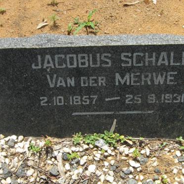 MERWE Jacobus Schalk, van der 1857-1931