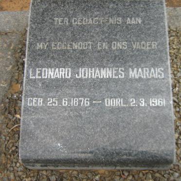MARAIS Leonard Johannes 1876-1961