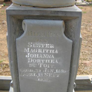 TOIT Chrisstoffel Jacobus, du 1857-1936 &amp; Magritha Johanna Dorothea VILJOEN 1858-1928