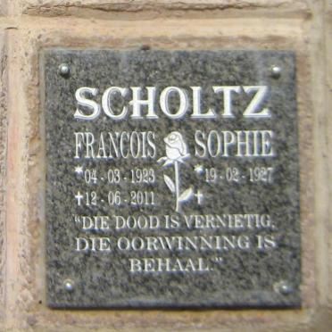 SCHOLTZ Francois 1923-2011 &amp; Sophie 1927-