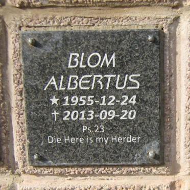 BLOM Albertus 1955-2013