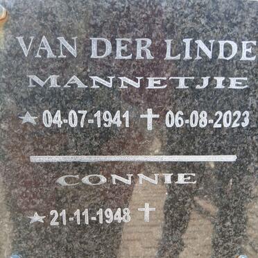 LINDE Mannetjie, van der 1941-2023 & Connie 1948-