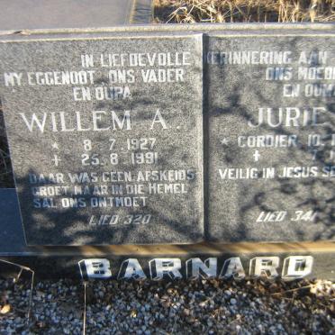 BARNARD Willem A. 1927-1991 &amp; Jurie C. CORDIER 1931-2003