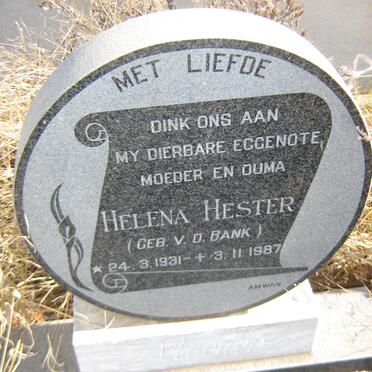 BERG Jan Johannes M., van den 1934 - &amp; Helena Hester V.D. BANK 1931-1987