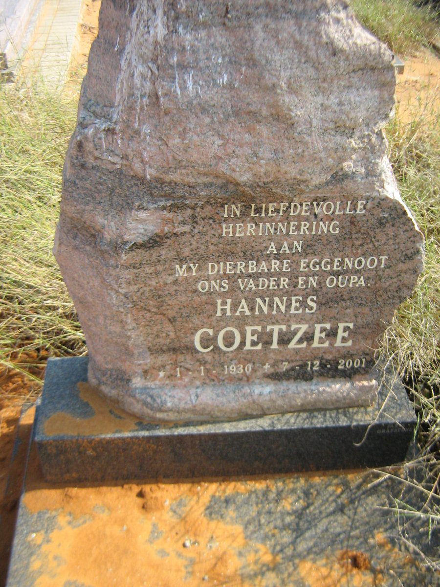 COETZEE Hannes 1930-2001