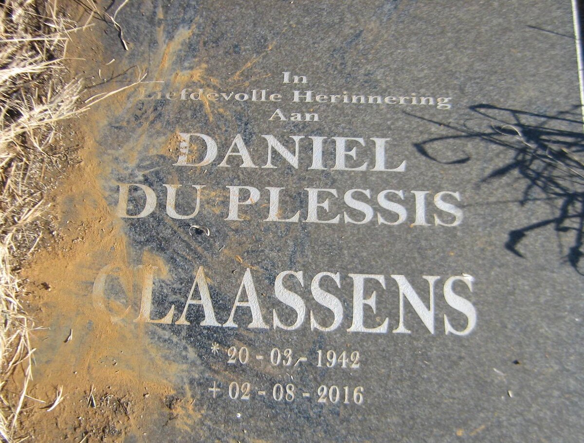 CLAASSENS Daniel du Plessis 1942-2016