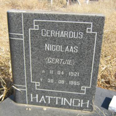 HATTINGH Gerhardus Nicolaas 1921-1985