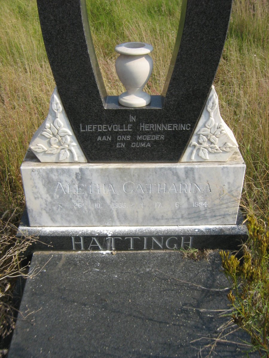 HATTINGH Aletha Catharina 1905-1994