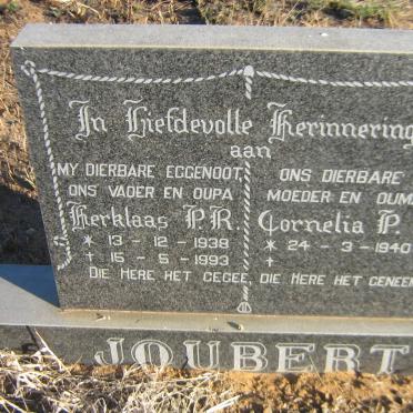 JOUBERT Herklaas P.R. 1938-1993 &amp; Cornelia P. 1940-