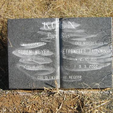 KOEN Ruben Meyer 1905-1984 &amp; Petronella Andriessa 1910-2002