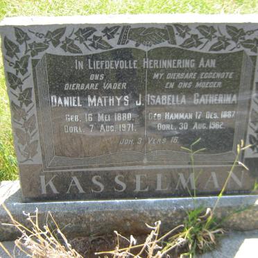 KASSELMAN Daniel Mathys J. 1880-1971 &amp; Isabella Catharina HAMMAN 1887-1962