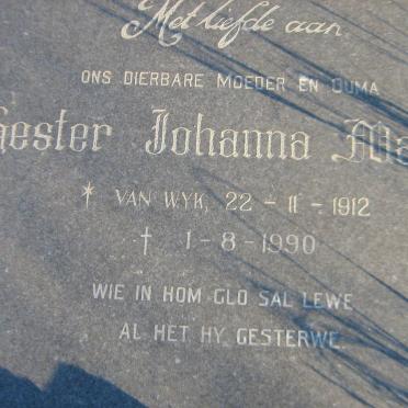 KLEYNHANS Jan Adriaan 1912-1988 &amp; Hester Johanna Maria VAN WYK 1912-1990