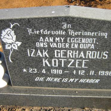 KOTZEE Izak Gerhardus 1910-1996