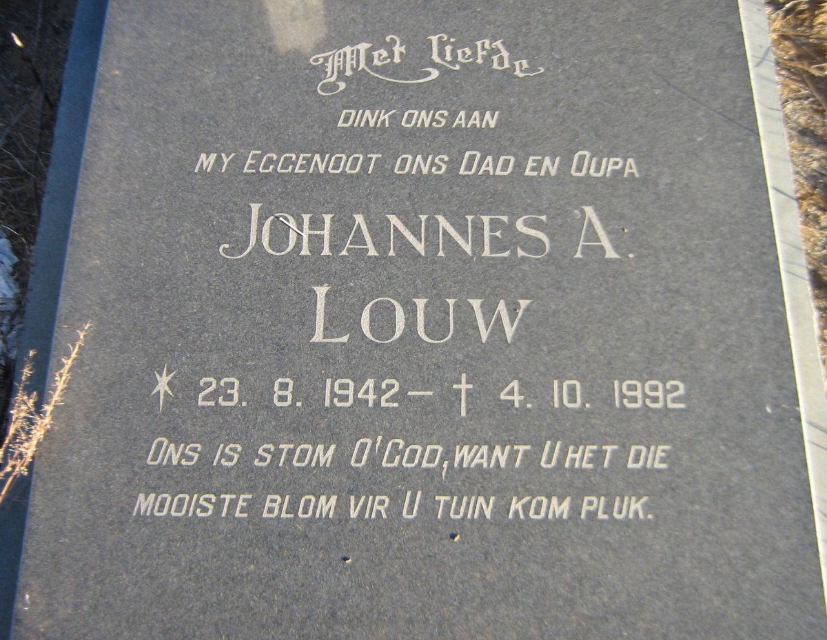 LOUW Johannes A. 1942-1992