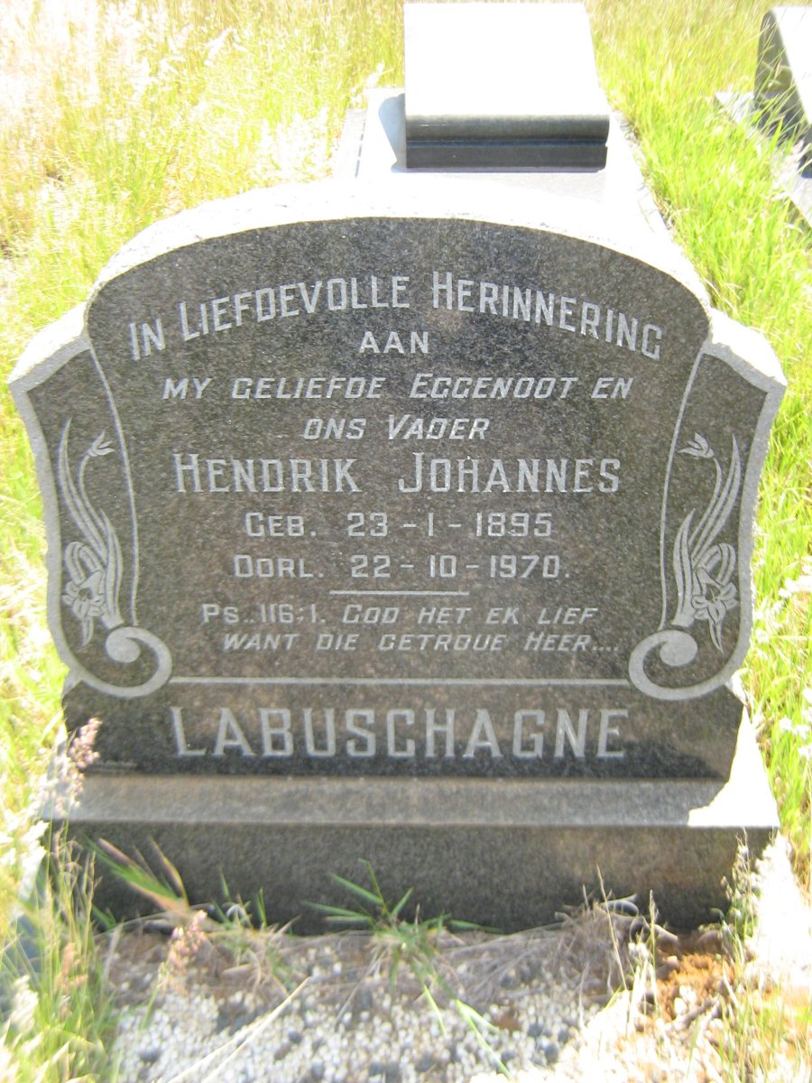LABUSCHAGNE Hendrik Johannes 1895-1970