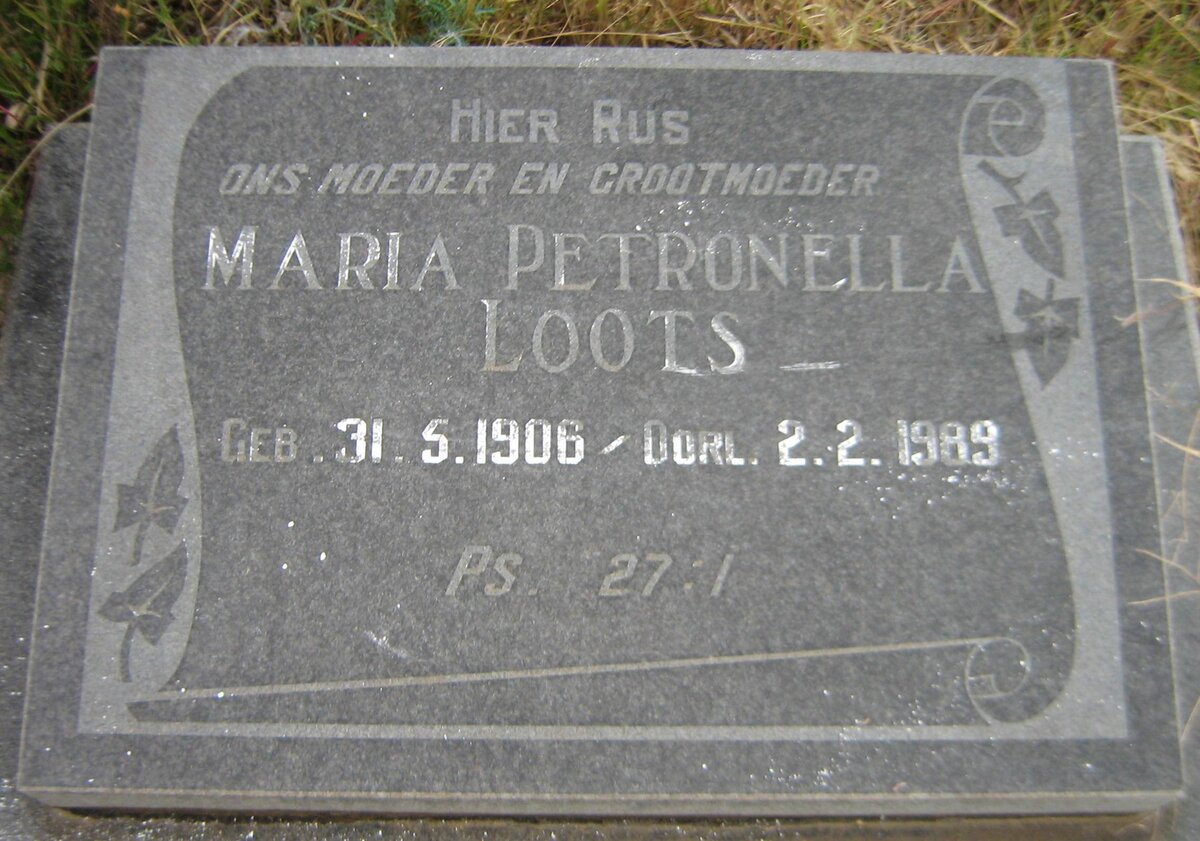 LOOTS Maria Petronella 1906-1989