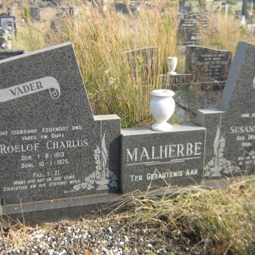 MALHERBE Roelof Charlus 1913-1975 &amp; Susanna Aletta KOTZE 1906-1998