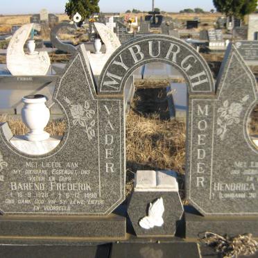 MYBURGH Barend Frederik 1928-1990 &amp; Hendrica Catharina LOMBARD 1933-