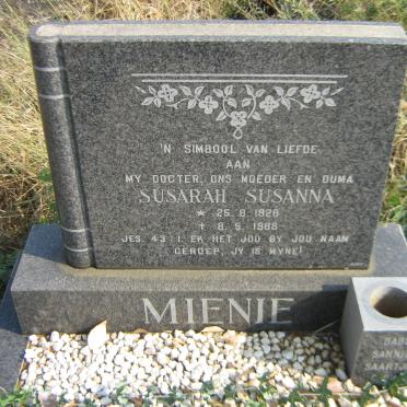 MIENIE Susarah Susanna 1928-1988