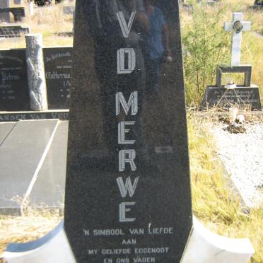 MERWE Dawid Jacobus, v.d. 1938-1988 &amp; Marie NIENABER 1942-2014