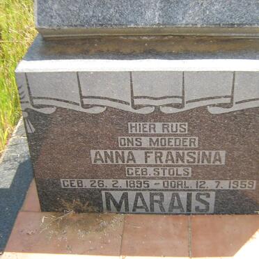 MARAIS Anna Fransina nee STOLS 1895-1959