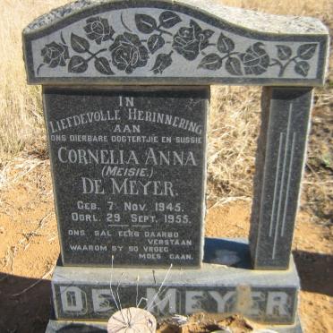 MEYER Cornelia Anna, de 1945-1955