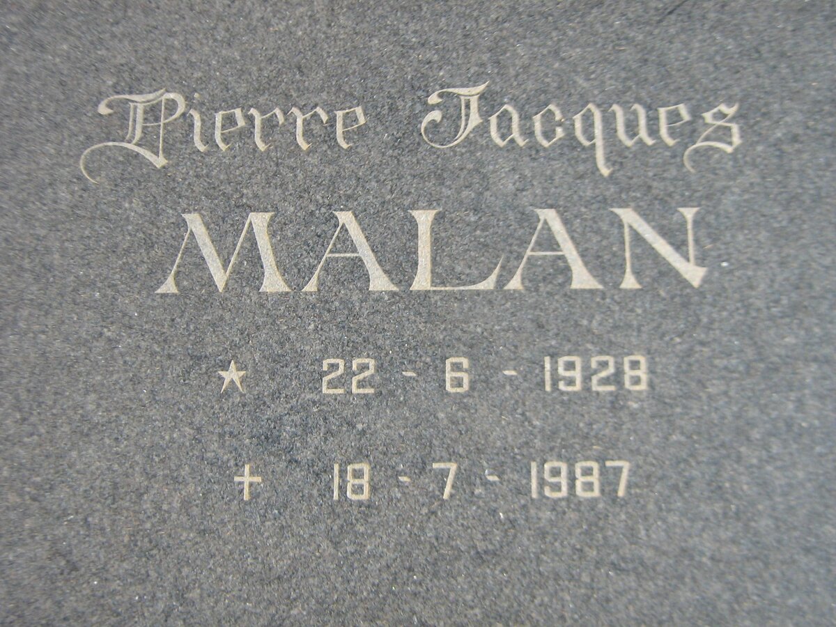 MALAN Pierre Jacques 1928-1987