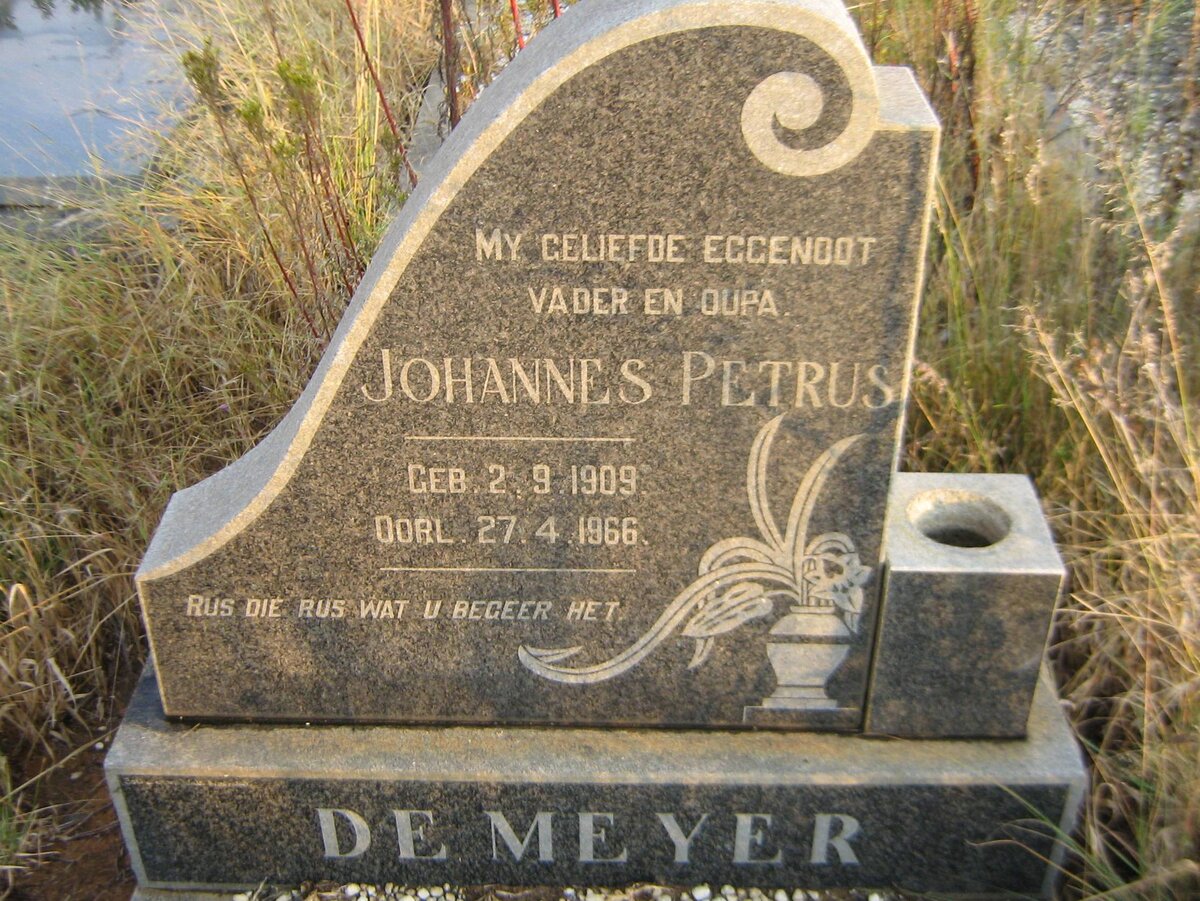 MEYER Johannes Petrus, de 1909-1966