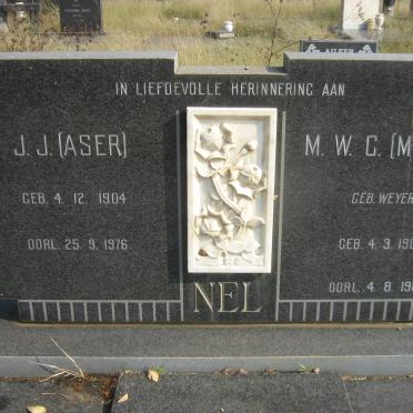 NEL J.J. 1904-1976 &amp; M.W.C. WEYERS 1905-1989