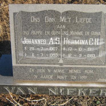 NIEKERK Johannes A.S., van 1907-1993 &amp; Hermina C.H. 1911-1993