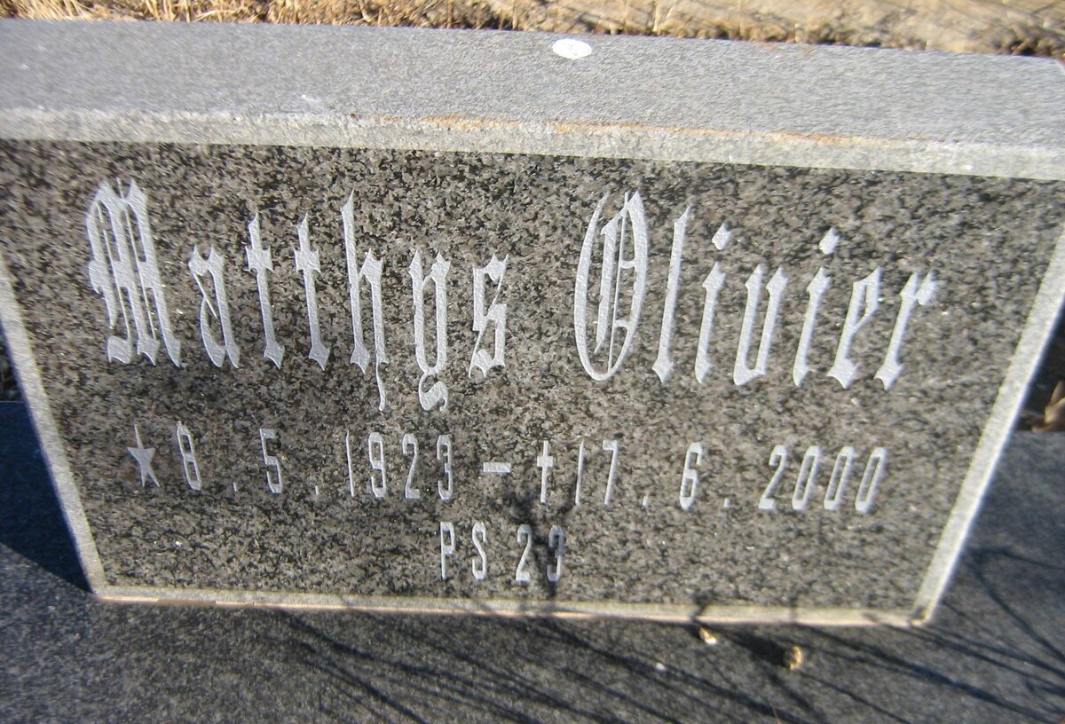 OLIVIER Matthys 1923-2000