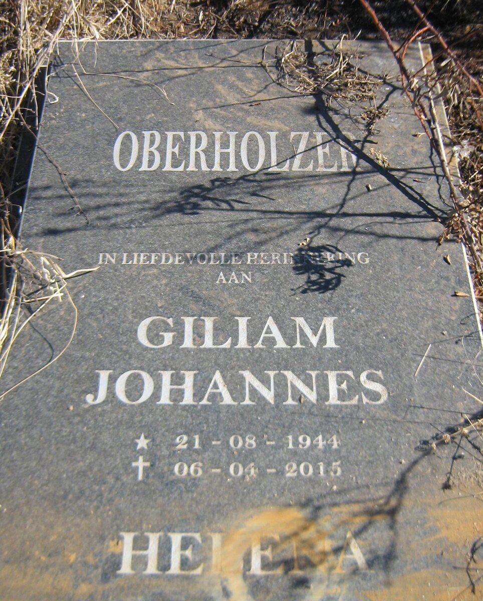 OBERHOLZER Giliam Johannes 1944-2015 &amp; Helena