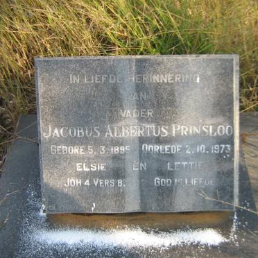 PRINSLOO Jacobus Albertus 1895-1973