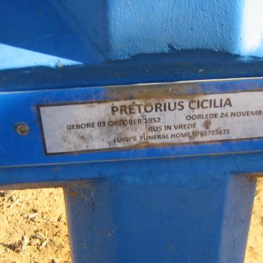 PRETORIUS Cicilia 1952-2014