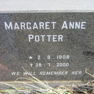 POTTER Margaret Anne 1908-2000
