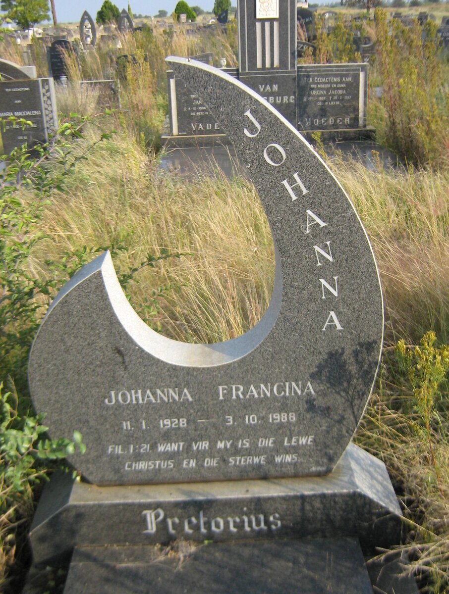 PRETORIUS Johanna Francina 1928-1988
