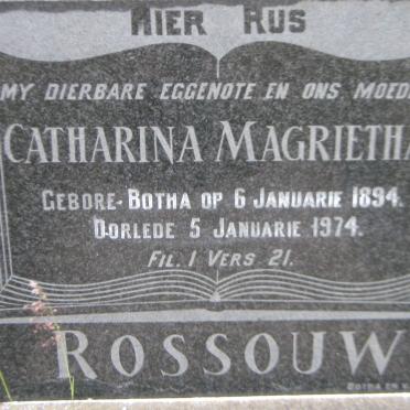 ROSSOUW Catharina Magrietha nee BOTHA 1894-1974