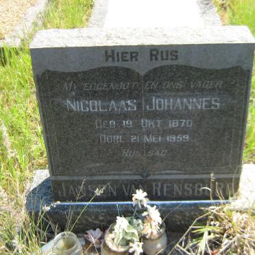 RENSBURG Nicolaas Johannes, Jansen van 1870-1959